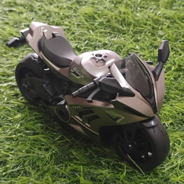 Kurnool Store Ace ShimmerStrike Unbreakable Turbo Bike Friction-Powered Super Moto Toy for Kids 2 (Pack of 1) - Image 2
